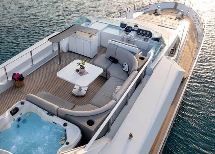 Athens yacht charter, Cyclades yacht jacuzzi