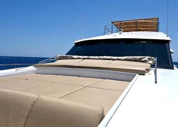 Day yacht Rental Mykonos, yacht sundeck Mykonos